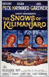 Movie poster for The Snows of Kilimanjaro